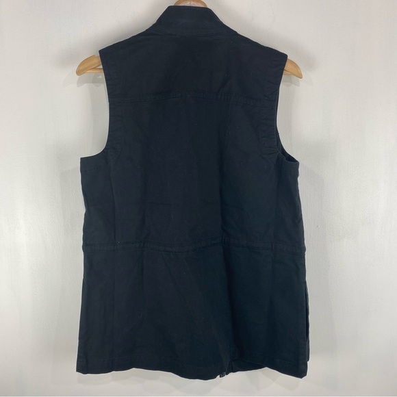 Liz Claiborne New York Cargo Utility Button Full Zip Up Vest Black Size 6 (NWOT) - Picture 6 of 7